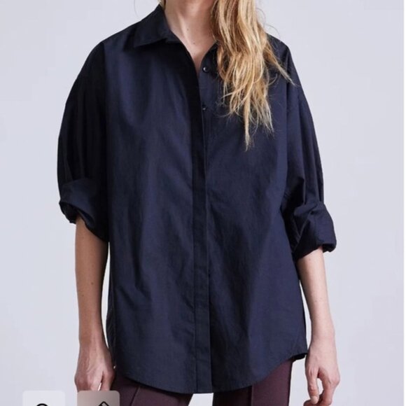 Apiece Apart Kaarina Dolman Button Down Black Size M - Picture 1 of 9